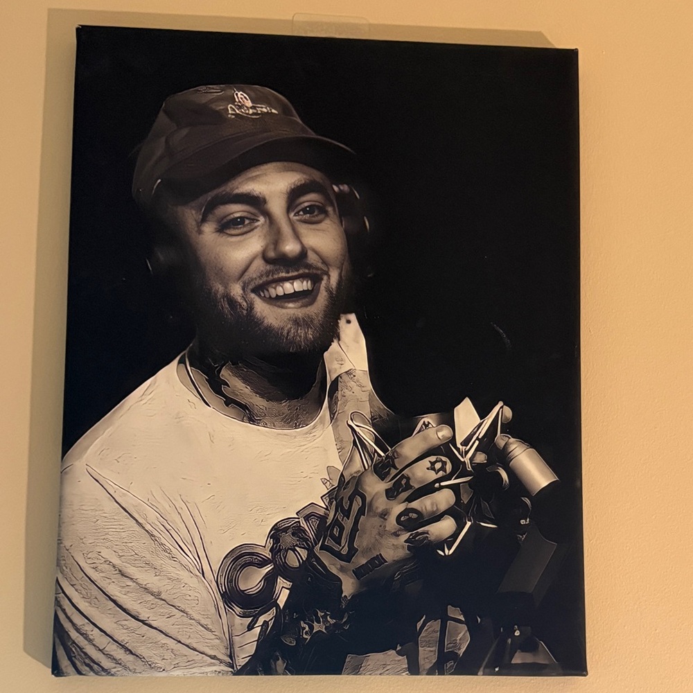Monochrome Smiling Portrait Canvas